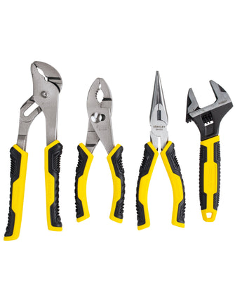 4-Piece Plier and Adjustable Wrench Set Tool Sets